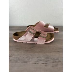 Birkenstock Arizona Pink Suede Narrow‎ Width Size 37 Women's 4 Sandals NWOB